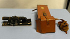 Vintage Dietzgen Exploration Alidade Surveying Instrument W  Leather Wooden Box