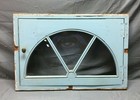 Antique 3 Lite Arched Glass Window Sash Old With 22x32 Surround Vintage 452-26b