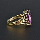 Antique Art Deco 6 20 Ct Purple Diamond Vintage Jewelry Ring 14k Yellow Gold Fn