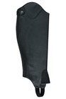 Tackfield Unisex Adult Top Grain Cow Hide Leather Half Chaps Black