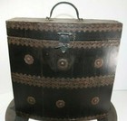 Custom Match Fire Stick Safe Holder All Wood With Metal Door Handle On Top Deco