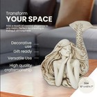 Distressed Mermaid Figurine Statue     10x7 Inches     Coastal Beach Decor For Ba   