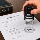 Custom Cpa Self Inking Stamp 1-5 8  Round Personalized Accountant Stamp