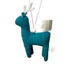 Wondershop Teal Fabric Reindeer Ornament     Soft Christmas Tree Decor New