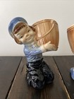 Vintage Royal Copley Dutch Water Boy   Girl Pottery Figures