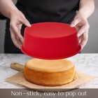 Saphe 4 Packs Silicone Cake Pans For Baking round 2pcs6inch 2pcs8inch  Red 