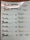 Vintage Reproduction Guitar Headstock Waterslide Metallic Decals Full Sheet 3