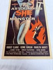 1958 The Astounding She Monster Original 14x36    Insert Movie Poster Cult Horror