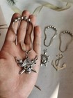 Nautical Shower Curtain Hooks Rings - Pirate Skull Anchor Rudder Decorative