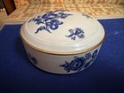 Vtg Caron Powder   Fluffy Puff In 1940   s Langenthal Porcelain Powder Box