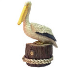      Coastal Pelican Statue     Hand-painted Nautical D  cor For Indoor   Outdoor        