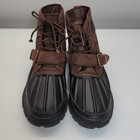 Polo Ralph Lauren Duck Boots Big Boy Kids 5 Brown Oslo Leather Buckle Waterproof