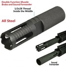 All Steel Phantom Muzzle Brake And Sound Forwarder Tube 1 2x28 Tpi F 22 223 556