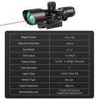 2 5-10x40e Rifle Scope Mil-dot Red Green Dual Illuminated With Red Laser   Mount