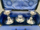 Cased George V Sterling Silver 3 Piece Desk Set  Birmingham  1911