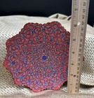 Persian Minakari Copper Red   Blue Art Enamel Wall Hanging 6 5    Signed