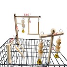 Pinvnby Bird Playground Parrot Play Gym Parakeet Cage Play Stand Wooden Perch   