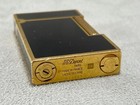 Vintage S t  Dupont Lighter   black Lacquer   Gold   ligne 1   made In France   working