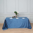 Navy Blue 90 x132  Premium Velvet Rectangular Tablecloth Wedding Party Linens