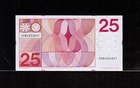 Netherlands 25 Gulden 1971  10 Digit Serial 5584334247 Choice Unc - Rare