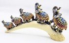 Elegant Elephant Family In Trunk Statue Lucky Wealth Figurine Gift   Home Decor
