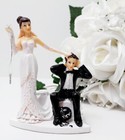 Bride And Groom Cake Topper Funny Couple Ball And Chain Resin New Boda Novios