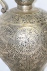 Rare  Intricate  Very Old Islamic Qajar Tinned Copper Pitcher Ewer