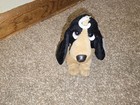 Vintage Applause Hush Puppies  Beanbag Plush Basset Hound Dog Jet Black 1990s