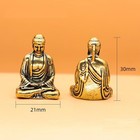3pcs Mini Pure Brass Sakyamuni Buddha Statue Ornaments Tibet Buddhism Bronze    