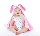 Adorable Baby   Infant Newborn Pink Bunny Hooded Bath Towel 23x31 Gift New Show