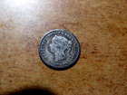 1880-h Canada 5 Cent Coin Victoria - Canadian  925 Silver Five Cent R2