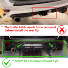 For Jeep Grand Cherokee Srt   Trackhawk 2014-21 Gloss Black Rear Bumper Diffuser
