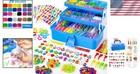 17500  Rubber Loom Bands Craft Kit For Kids - 28 Colors   Accessories Included