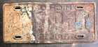 1942 Michigan Trailer License Plate   159-749 Rusty Bent Barn Garage Man Cave