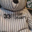 Salvinos Bamm Beanos Yankees 1998 Champs   33 Wells Plush Bear 