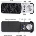 30x 60x 90x Eye Magnifying Magnifier Jeweler Pockets Glass Loupe Loop Led Light