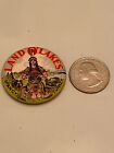 Vintage Land O  Lakes Butter Maiden Retired Mia Indian Fancy Turkey Pinback Pin