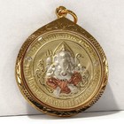 Hindu God Lord Ganesha Amulet 3-tone Sacred Yantra Talisman Success Wealth Lucky