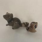 Hagen Renaker Mama   Baby Raccoon Figurines 