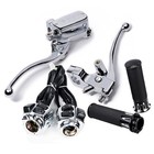 1  Hand Grips Control Switches Brake Clutch Levers For Harley Softail Dyna 96-12