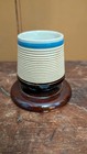 Antique Stoneware Pyrogene Ribbed Match Striker   Holder C1880 s Vintage