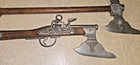 Pair German 17th Century Flintlock Pistol And Battle Axe  Pirate Denix Replica