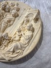Beautiful Vintage Italian Alabaster Plate Ladorazione Dei Magi 3d