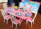 New Fancy Life Dollhouse Furniture 6 Chairs Dining Room Dinerware  9712  Playset