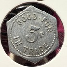 Columbia City  Indiana  rhodes Bros   G f 5   Trade Token 25mm C-41500b Sp3920