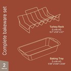 Bakkenmaster Bakken Nonstick Turkey Roasting Pan Rack 17 X 13 Inch Large
