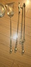 4-pc Set Antique Solid Brass Fireplace Tools
