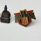 Fabulous Vintage Texas Travel Pin Lot Dallas Austin Fort Worth Souvenir Tie Tack