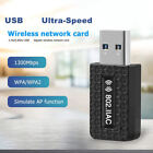 Wifi Wireless Usb Adapter 3 0 1300mbps High Speed Long Range Portable