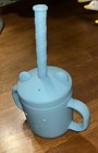 Bop Bop Baby Cup With Straw Silicone Blue Bear Bpa Free Transition From Bottle